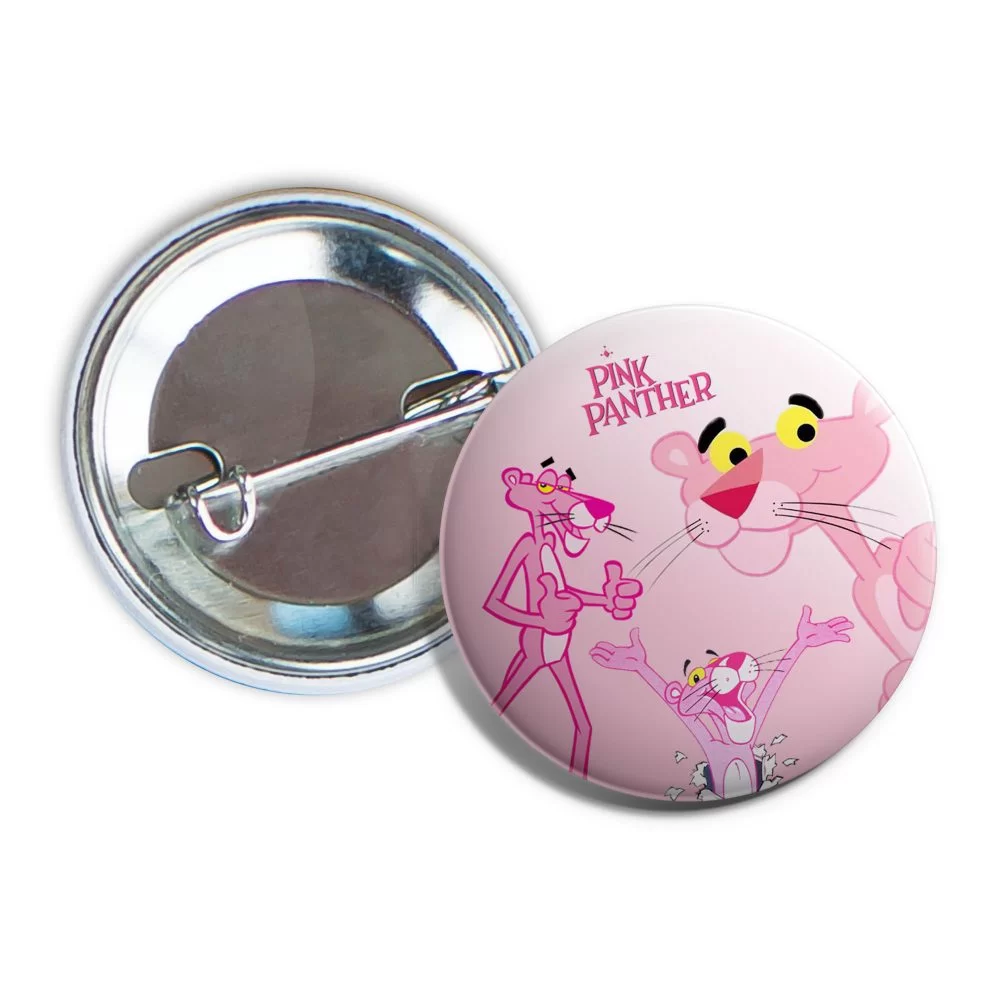Pembe Panter Buton Rozet