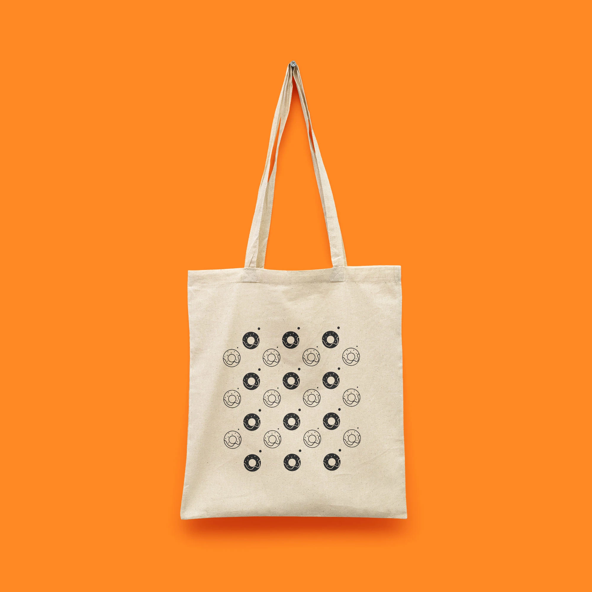 Donut Desenli Bez Çanta