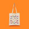 Renkli Tekne Desenli Bez Çanta