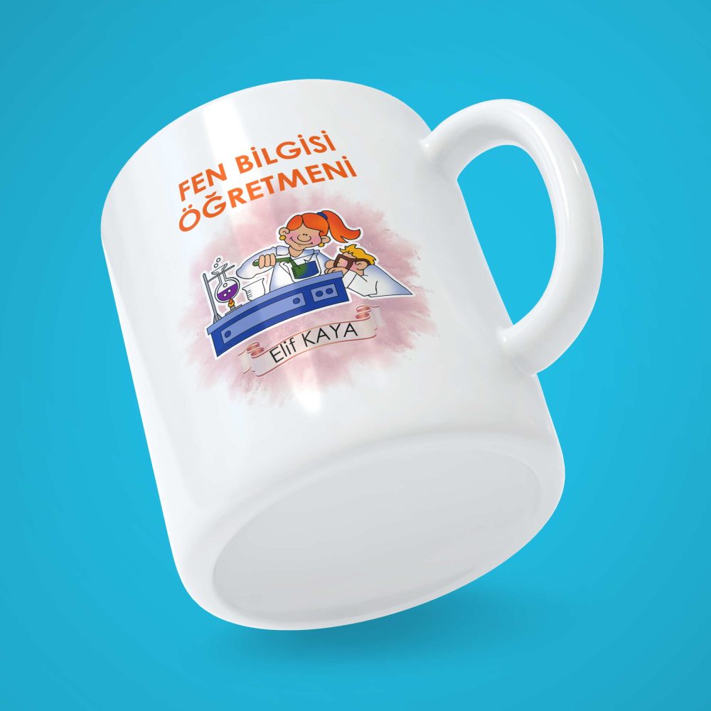 Alternative view of Fen Bilgisi Öğretmeni Kişiye Özel Baskılı Kupa