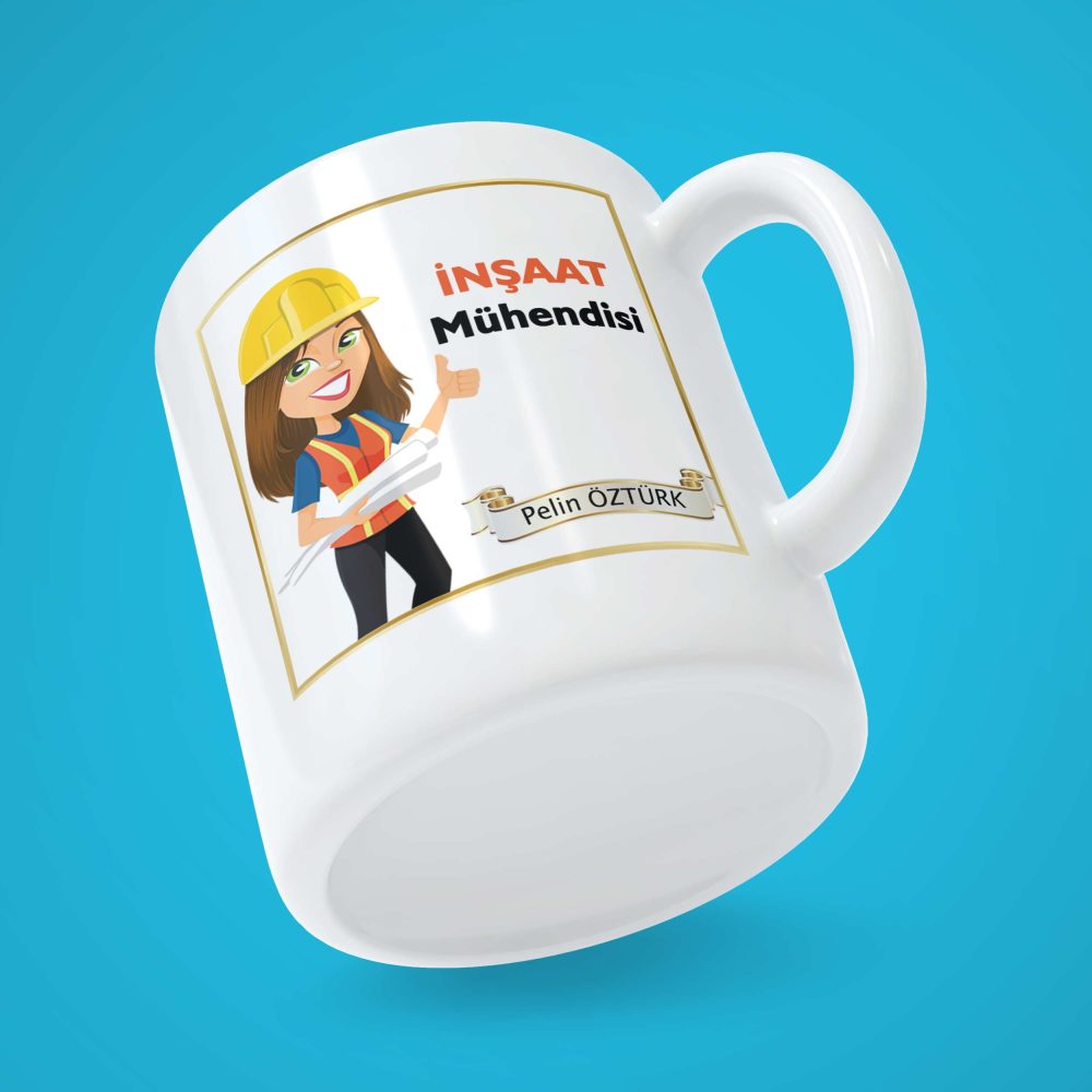 Alternative view of İnşaat Mühendisi Kişiye Özel Baskılı Kupa