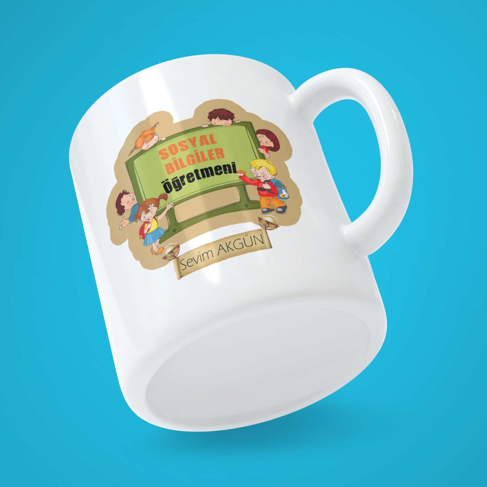 Alternative view of Sosyal Bilgiler Öğretmeni Kişiye Özel Baskılı Kupa
