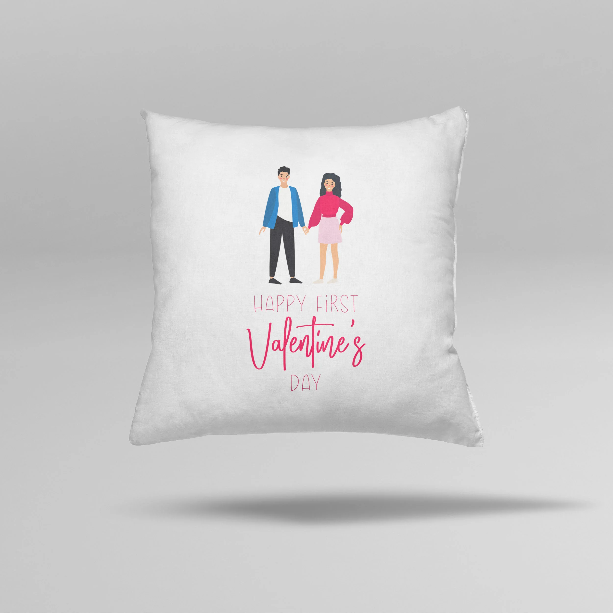 İlk Sevgililer Günün Kutlu Olsun Yastık | Happy First Valentine's Day