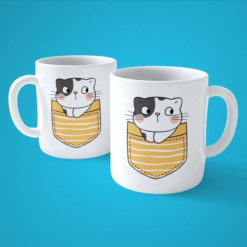 Şaşkın Tatlı Cep Kedi | Kupa
