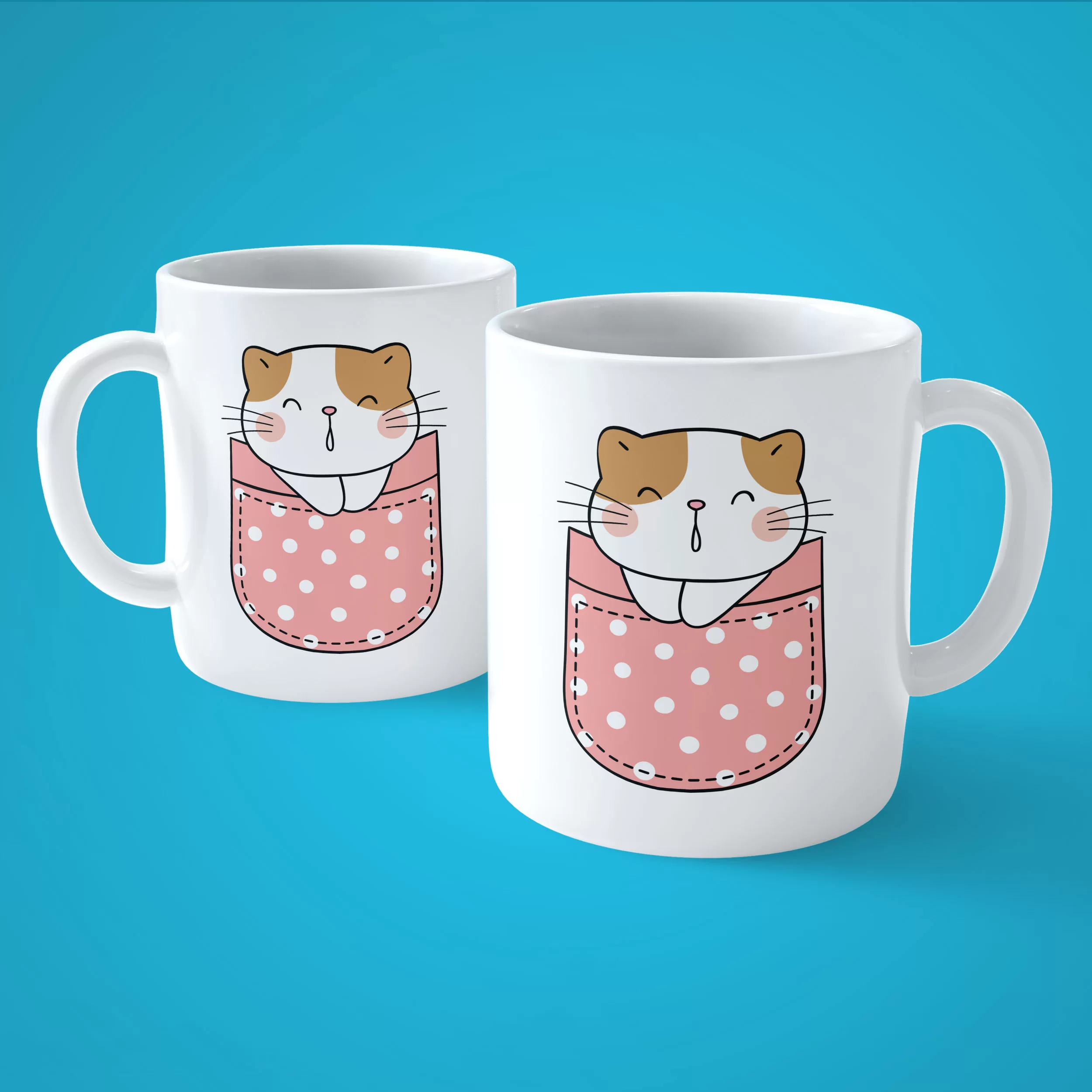 Uyuyan Tatlı Cep Kedi | Kupa