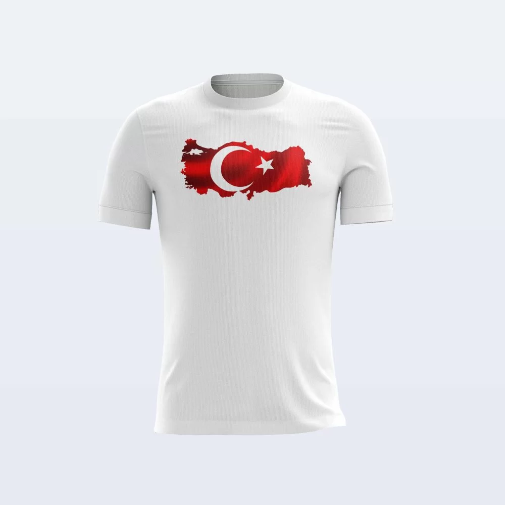 Türk Bayrağı Baskılı Tişört