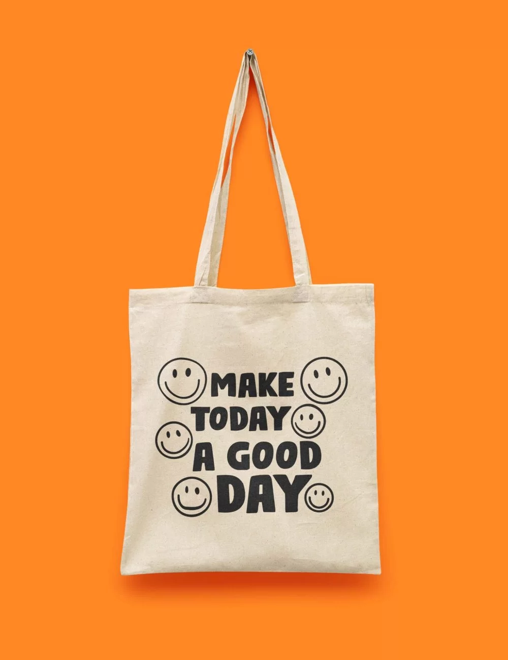Make Today A Good Day Baskılı Bez Çanta | Smiley Face